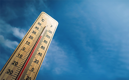 Gul varning för höga temperaturer