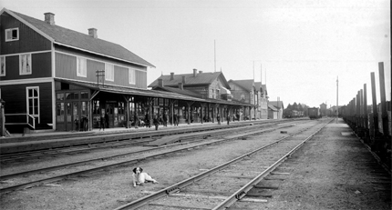 Järnvägsområdet i Charlottenberg, 1906