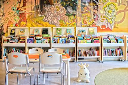 Barnavdelningen på biblioteket i Charlottenberg 