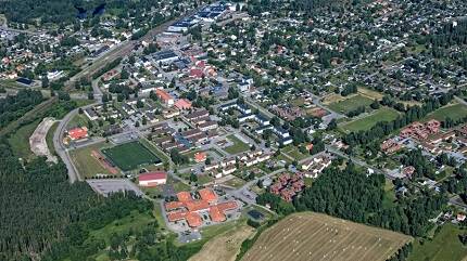 Flygbild över Charlottenberg