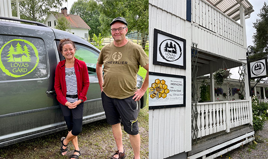 Per-Anders och Linda på Lövås gård