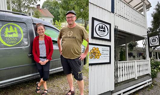 Per-Anders och Linda på Lövås gård