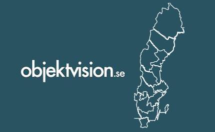 Illustration karta av Sverige, Objektvisions logotyp