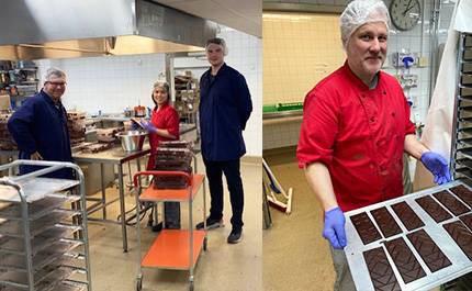 Pär Sundman tillsammans med Meenthakan Puttha, Sebastian Bäckström och  Janne Jakobsson på Wermlandschoklad 