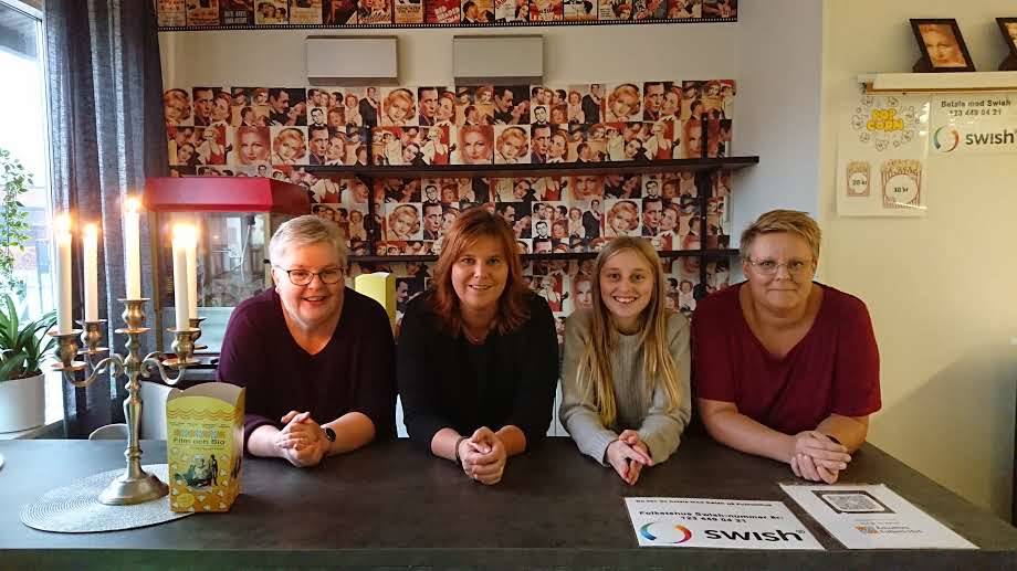 Personal på Föreningen Folkets Hus i Åmotfors, Anne, Hanna, Allis och Jessica