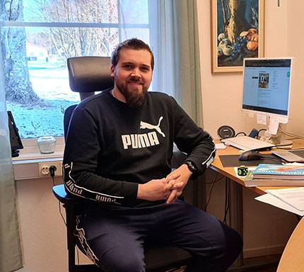 Lawe Christoffersson som är bibliotekssamordnare i Eda kommun