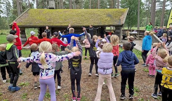 Uppvärmning inför Lilla Tallmoloppet