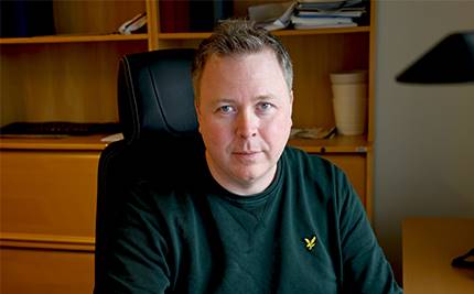 Martin Bollner på kontor