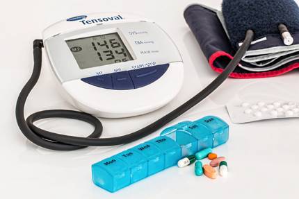 Blodtrycksmätare och mediciner