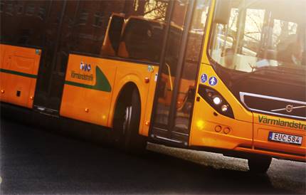 Utsidan av en buss