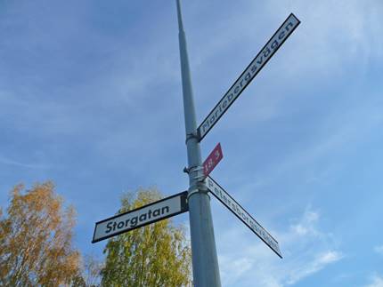 Skyltar med gatunamn