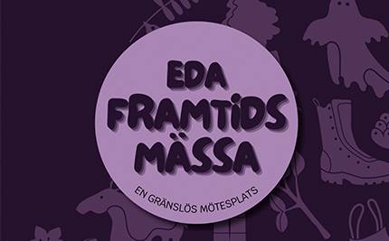 Lila logotyp med text Eda Framtidsmässa, en gränslös mötesplats