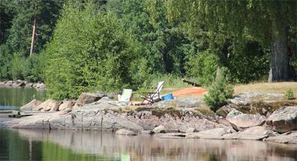 soldyrkare vid en sjö